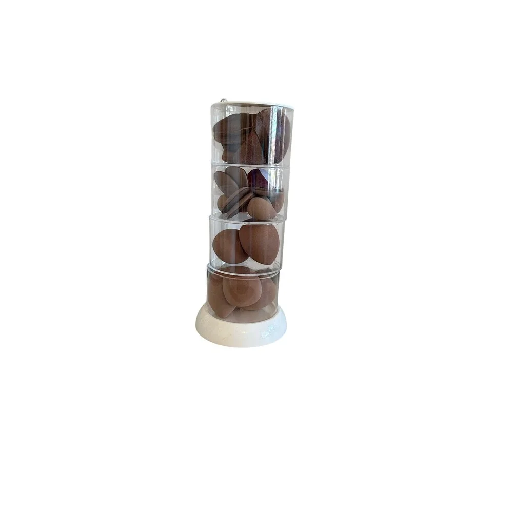 Makeup Brush Set‎ with Rotating Holder and Sponge Organizer